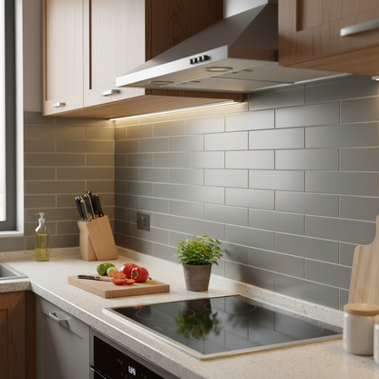 Central Sage Gloss Ceramic Wall Tile 100mm x 200mm (50 per Box)