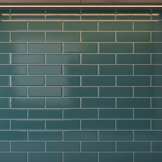 Metro Turquoise Gloss Ceramic Wall Tile - All Sizes