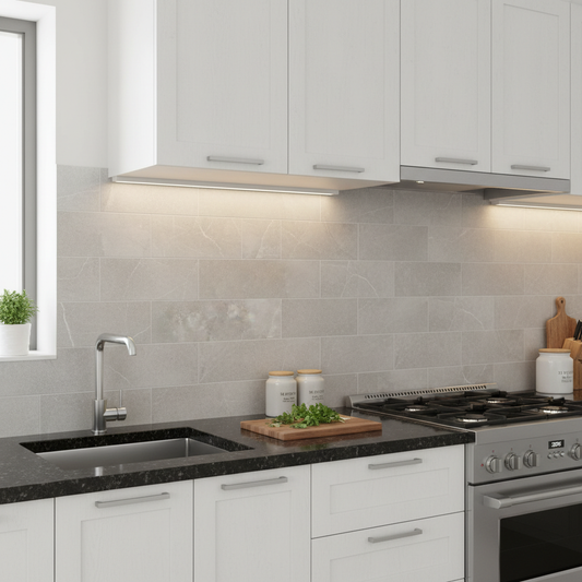 Rock Grey Matt Ceramic Wall Tile 690mm x 240mm (7 per Box)