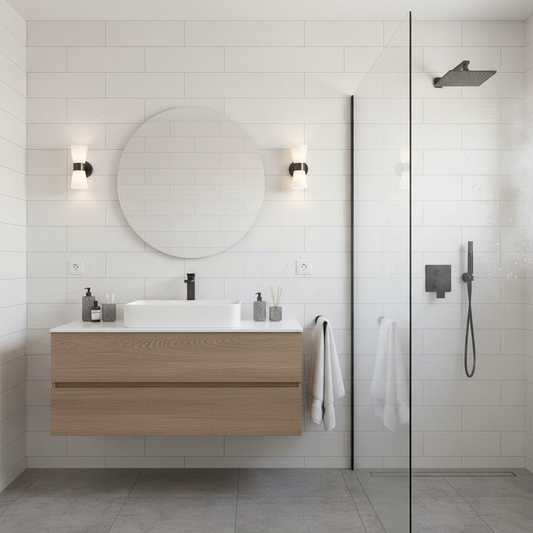 Veronica White Matt Ceramic Wall Tile 300mm x 600mm(7 per Box)