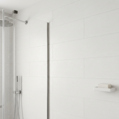 Veronica White Linear Décor Matt Ceramic Wall Tile 300mm x 600mm (7 per Box)