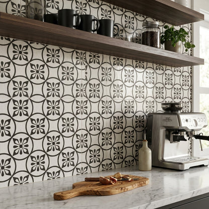 Garcia Petal Grey Matt Porcelain Wall & Floor Tile 200mm x 200mm (15 per Box)