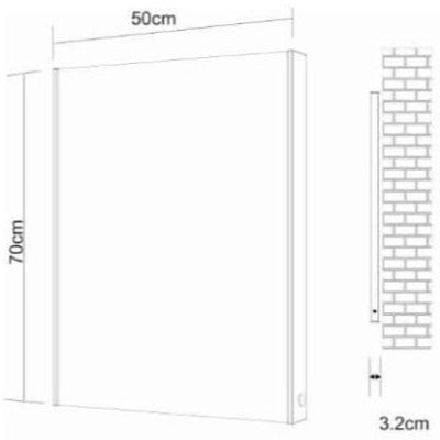 Weeton Reversible Mirror w/ LED Side Lights - 700 x 500mm - Aqua