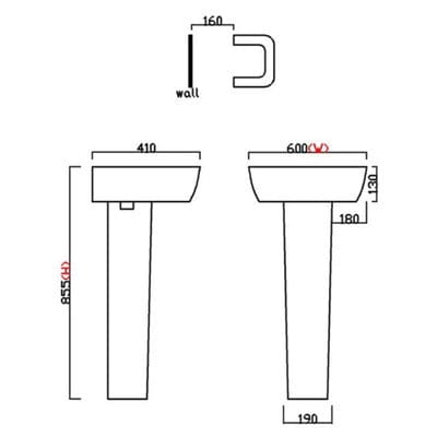 Medici Cloakroom Suite - Aqua