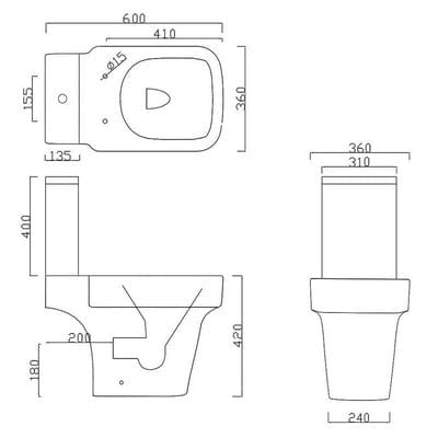 Medici Cloakroom Suite - Aqua