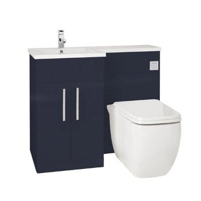 Aquatrend Petite WC Unit, Base Unit & Basin - All Colours - Aqua