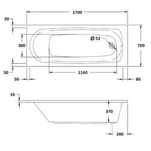 Load image into Gallery viewer, Caymen Single Ended Straight Bath - All Sizes - Aqua
