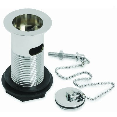 Classic Ball & Chain Chrome Bath Waste - Aqua