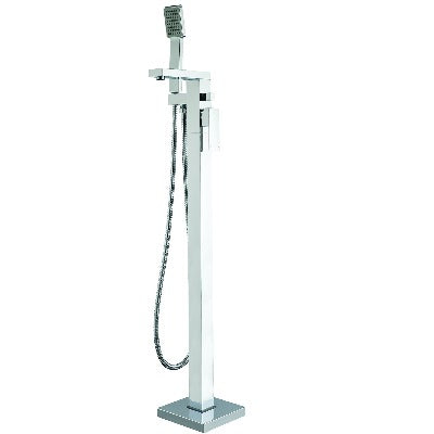 Ixos Freestanding Bath Shower Mixer - Chrome - Aqua