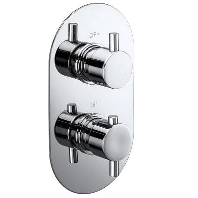 Evoke Concealed Chrome Thermostatic Shower Valve - Aqua