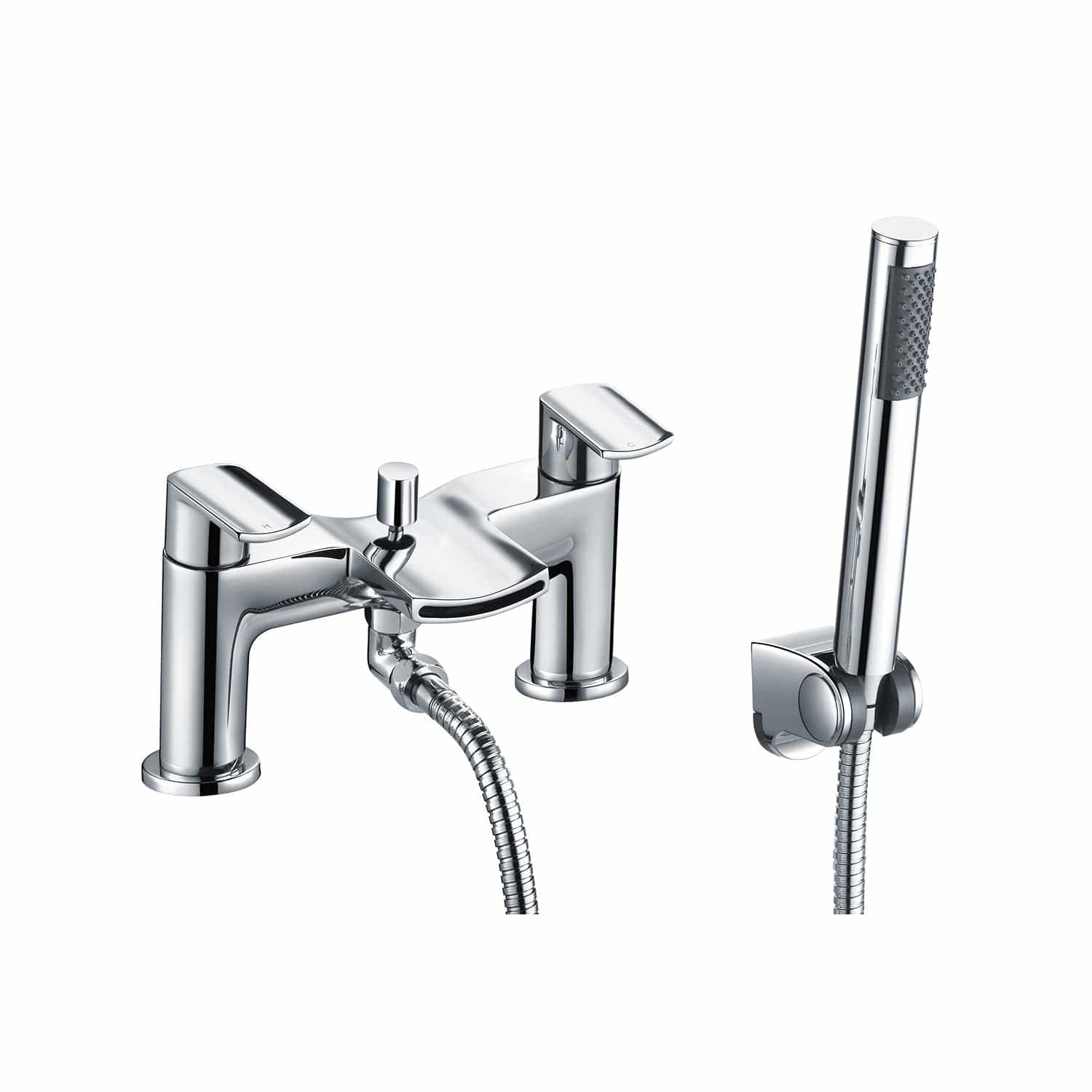 Coda Chrome Bath Shower Mixer - Aqua