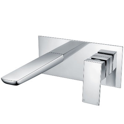 Alto Wall Mounted Chrome Basin Mixer - Aqua