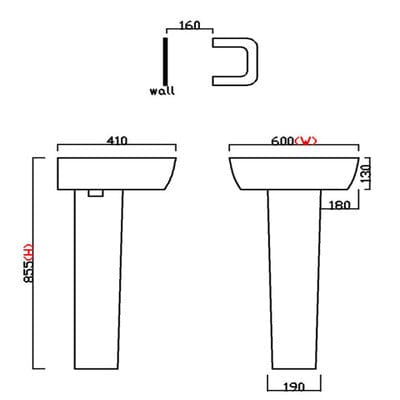 Cubix Wall Hung Cloakroom Suite - Aqua