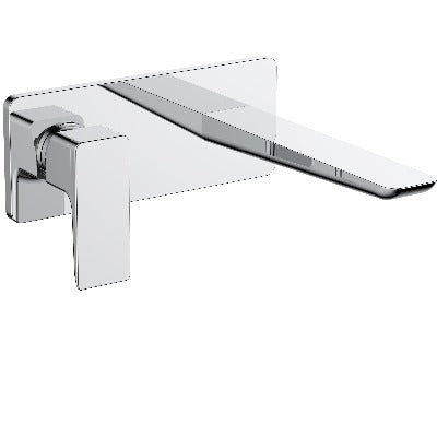 Sabre Wall Mounted Basin Mixer - Chrome - Aqua