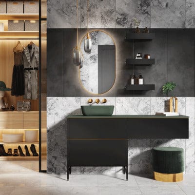 Sharon Oval LED Mirror - 520mm x 920mm - Aqua