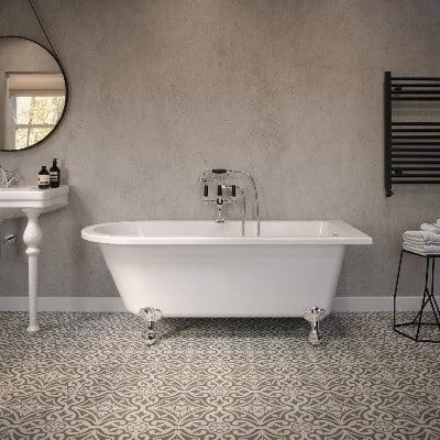 Hatton Back to Wall Freestanding Bath - 1700 x 750mm - Aqua