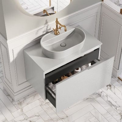 Glam Marble Effect Counter Top - White - All Sizes - Aqua