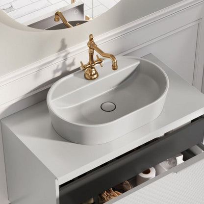 Glam Babbette 620mm Counter Top Basin - All Colours - Aqua