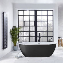 Load image into Gallery viewer, Summit Graphite Black Luxury Freestanding Double Ended Bath - 1680mm x 800mm - Aqua
