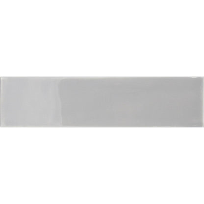 Gradient Plain Grey Gloss Ceramic Wall Tile 75mm x 300mm (20 per Box)