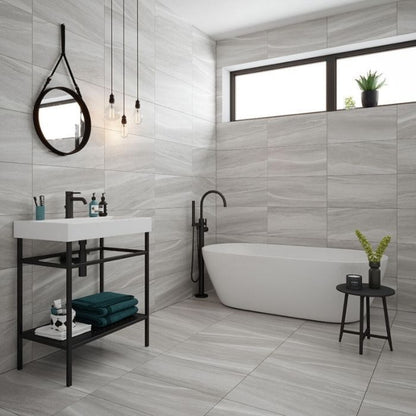 Voyage Grey Matt Porcelain Wall & Floor Tile 300mm x 600mm (6 per Box)