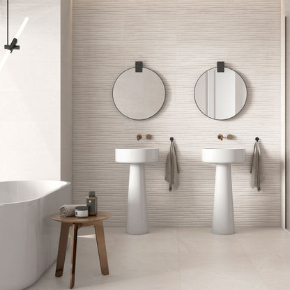 Legend Cream Décor Matt Ceramic Wall Tile 595mm x 295mm (7 per Box)