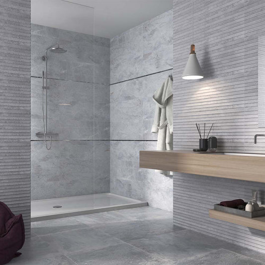 Nature Grey Matt Porcelain Wall & Floor Tile 690mm x 240mm (3 per Box)