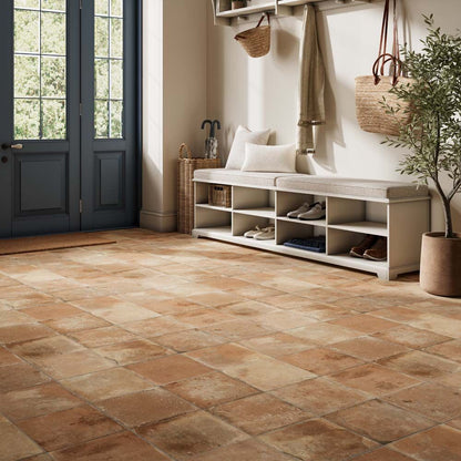 Zayda Rustic Terracotta Matt Ceramic Wall & Floor Tile 450mm x 450mm (5 per Box)
