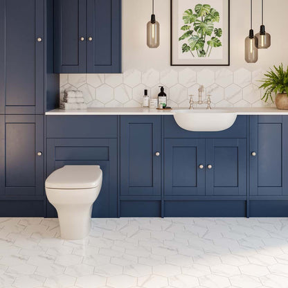 Hex Marble Matt Porcelain Wall & Floor Tile 175mm x 202mm (37 per Box)