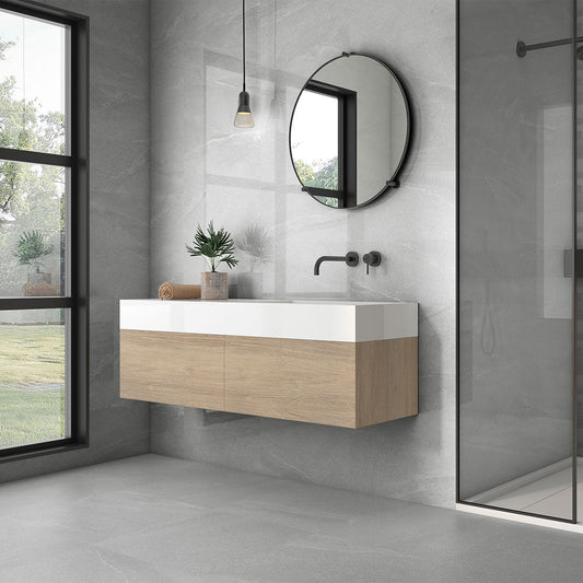 Norwick Grey Gloss Ceramic Wall Tile 595mm x 295mm (8 per Box)