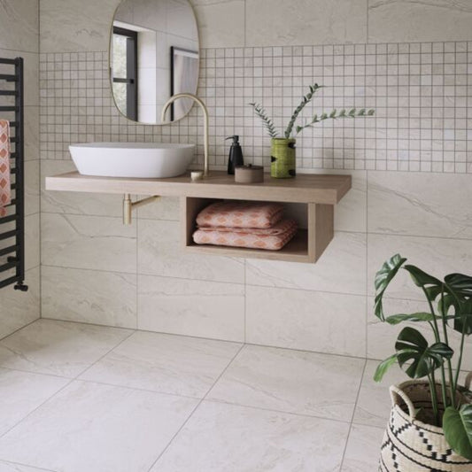 Earthsong White Matt Porcelain Mosaic 300mm x 300mm (6 per Box)