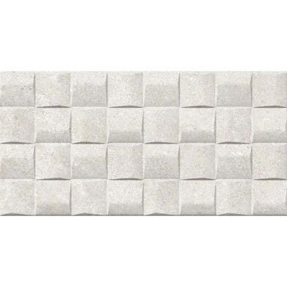 Polesden Art Decor Matt Ceramic Cream Wall Tile 500mm x 250mm (8 per Box)
