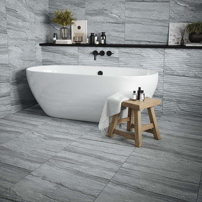 Laurent Grey Matt Porcelain Wall & Floor Tile 600mm x 600mm (3 perBox)