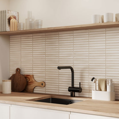 Maya Linear Pearl Gloss Ceramic Wall Tile 350mm x 350mm (12 per Box)