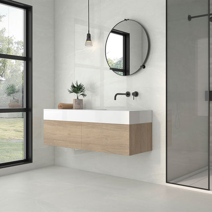 Norwick White Gloss Ceramic Wall Tile 595mm x 295mm (8 per Box)