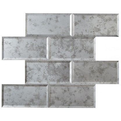 Lumiere Bevel Antique Mirror Brick Wall Mosaic 305mm x 305mm (15 per Box)