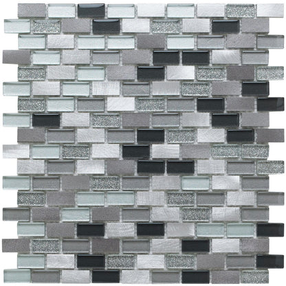 Platinum Glass/Metal Mix Wall Mosaic 300mm x 300mm (10 per Box)