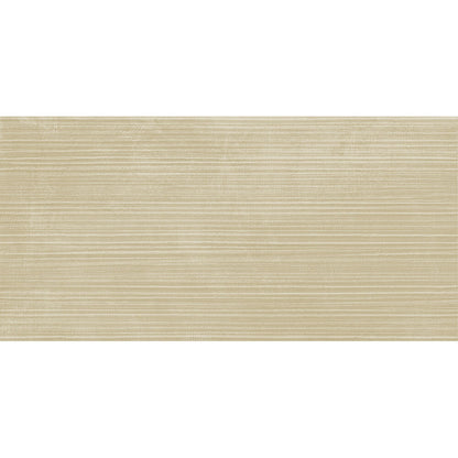 Loft Cream Waves Décor Matt Porcelain Wall Tile 298mm x 600mm (7 per Box)