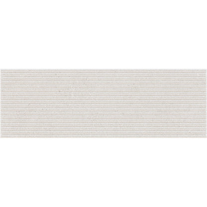 Kalksten Light Grey Structured Décor Matt Ceramic Wall Tile 250mm x 750mm (7 per Box)