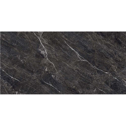 Zeus Midnight Black Polished Porcelain Wall & Floor Tile 600mm x 1200mm (2 per Box)
