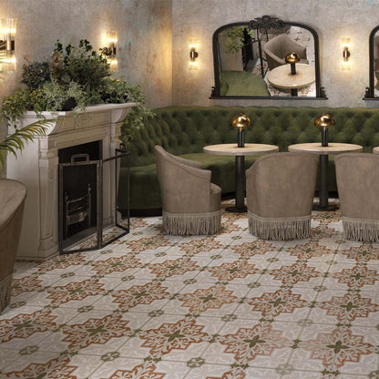 Zayda Terracotta Matt Ceramic Wall & Floor Tile 450mm x 450mm (5 per Box)