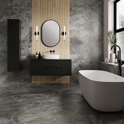 Leyenda Grigio Semi-Polished Porcelain Wall & Floor Tile 1200mm x 600mm (2 per Box)