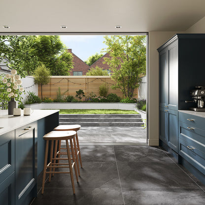 Atlanta Black Glazed Porcelain Outdoor Paving Tile 1000mm x 1000mm x 20mm
