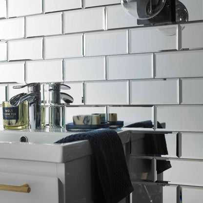 Lumiere Bevel Mirror Brick Wall Mosaic 305mm x 305mm (15 per Box)