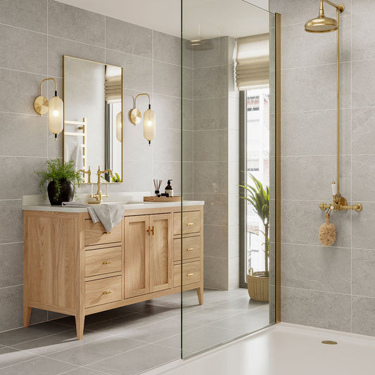 Lucca Grey Matt Porcelain Wall & Floor Tile 300mm x 600mm (7 per Box)