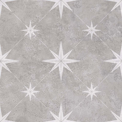 Vincent Grey Patterned Matt Ceramic Wall & Floor Tile 335mm x 335mm (13 per Box)
