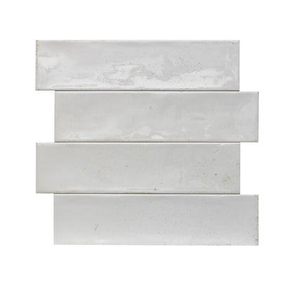 Hope White Gloss Ceramic Wall Tile 75mm x 300mm (Box of 44)