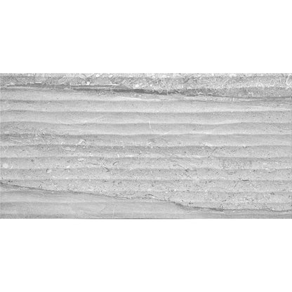 Laurent Grey Decor Matt Ceramic Wall Tile 300mm x 600mm (8 per Box)