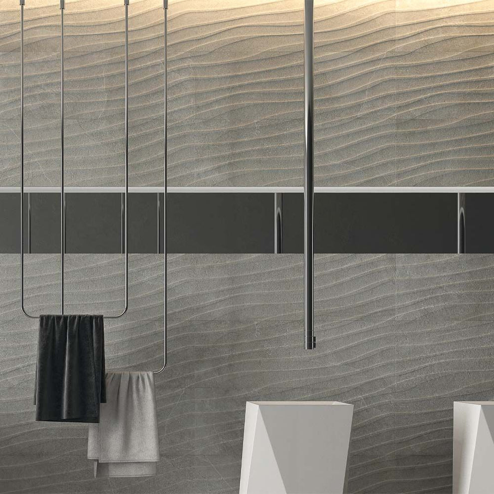 Rock Grey Concept Décor Matt Ceramic Wall Tile 690mm x 240mm (7 per Box ...