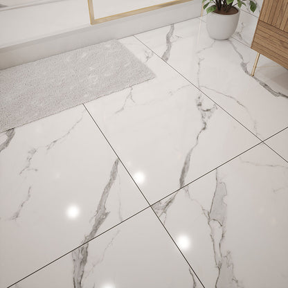 Hera Marble Polished Porcelain Wall & Floor Tile - All Sizes